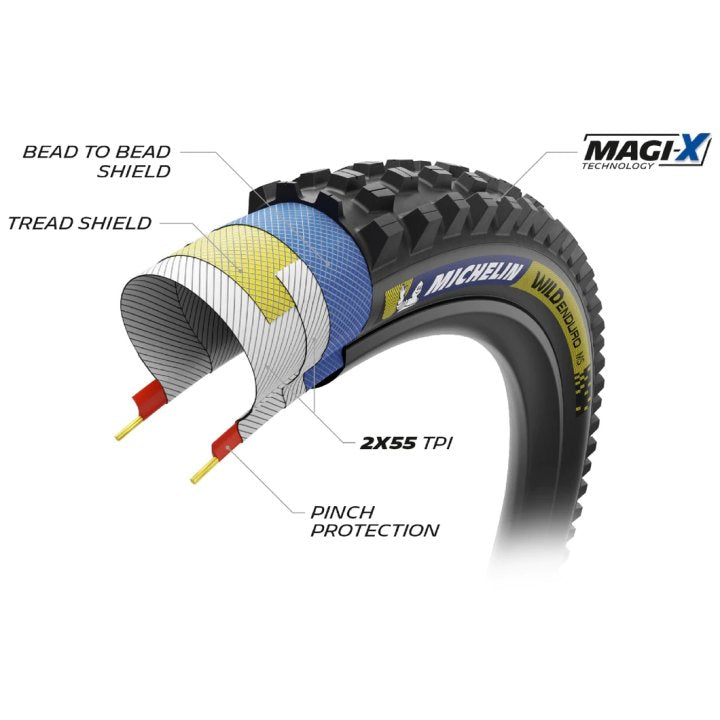 PNEU 27.5 2.40 WILD ENDURO RACING LINE JAUNE