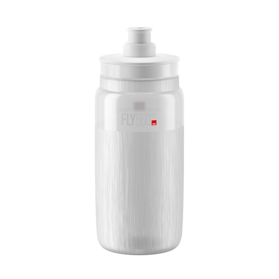 BIDON Elite FLY TEX transparent, logo gris 550 ml