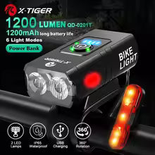 X-TIGER Kit Feux Vélo Avant + Arrière USB Rechargeable - 6 Modes Route VTT