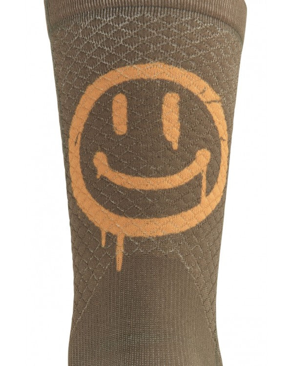 Chaussettes vélo MB Wear Smile – Vert | Taille S/M