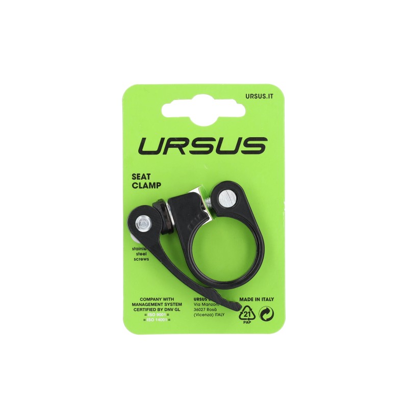 Blocage rapide aluminium pour tige de selle diam. 31.8 noir