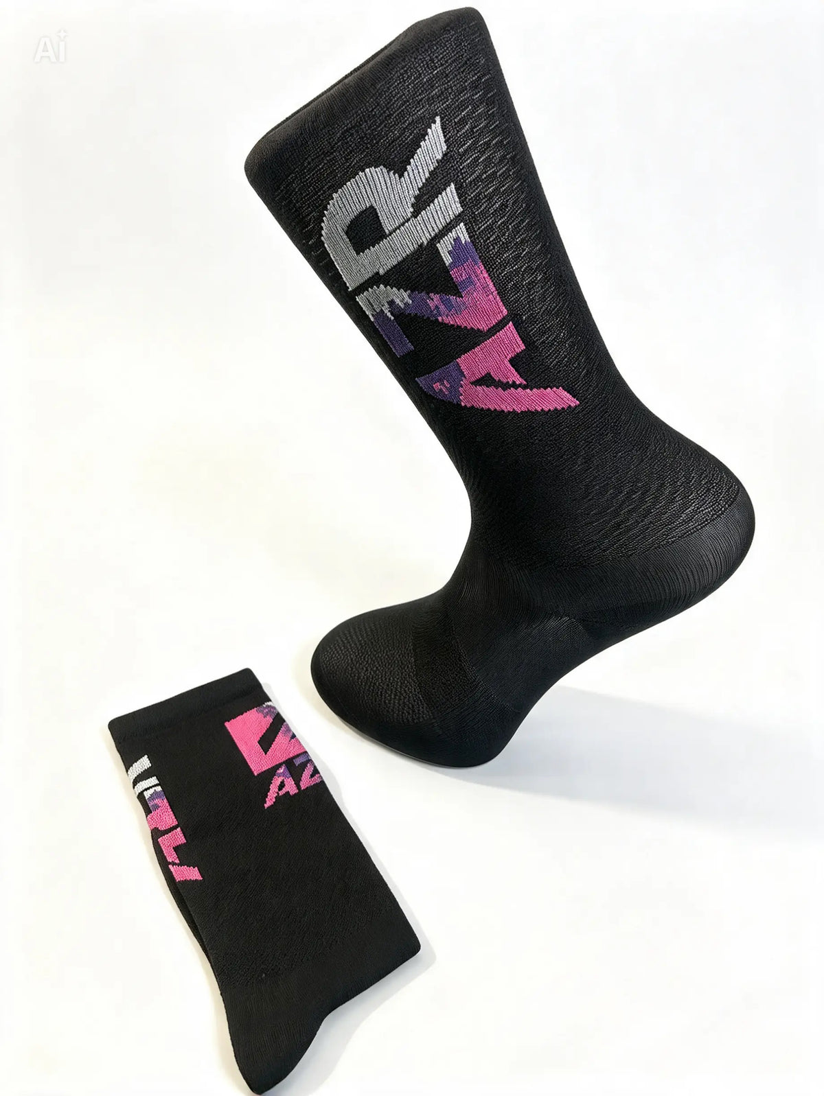 Chaussettes vélo AZR noires S/M – Pointures 36 à 41