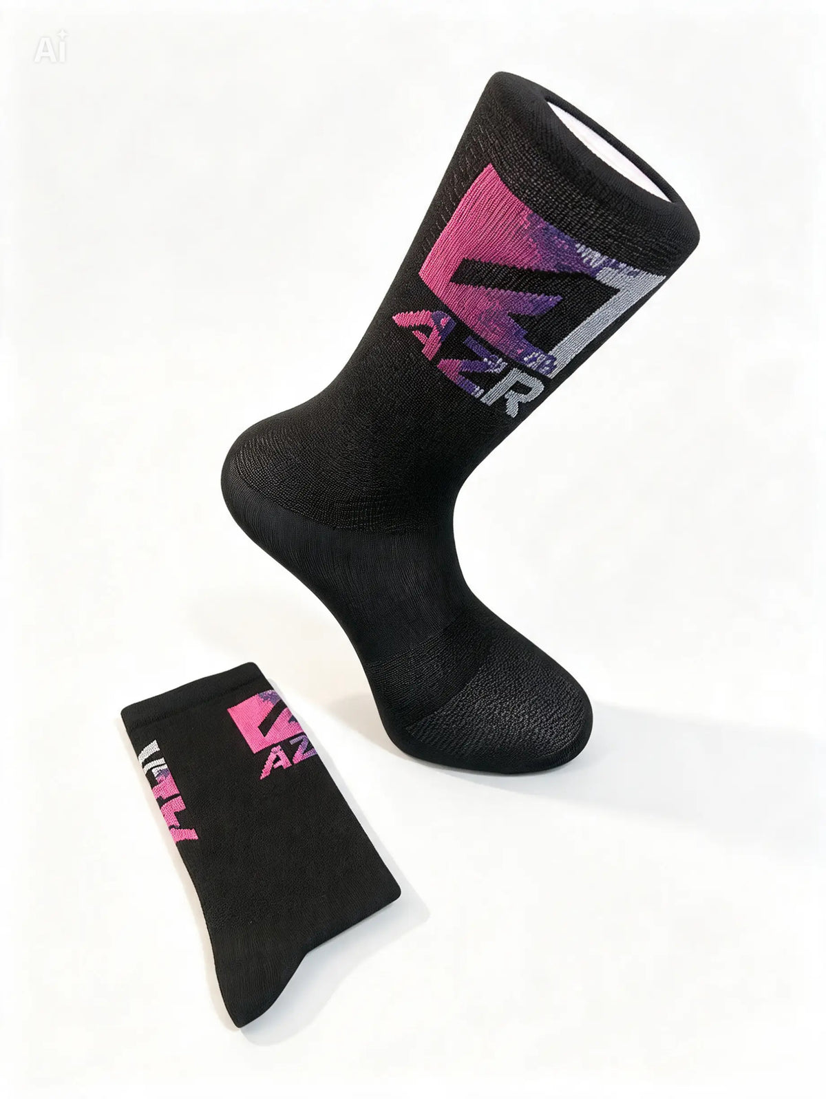 Chaussettes vélo AZR noires L/XL – Pointures 42 à 47
