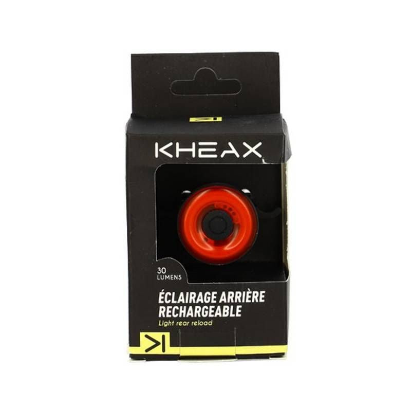 Kheax Nunki 30 – Feu arrière vélo rechargeable USB | LED + Accéléromètre