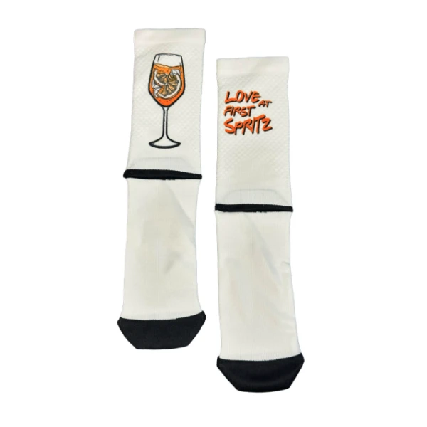 Chaussettes vélo MB Wear Spritz – Blanc | Taille L/XL
