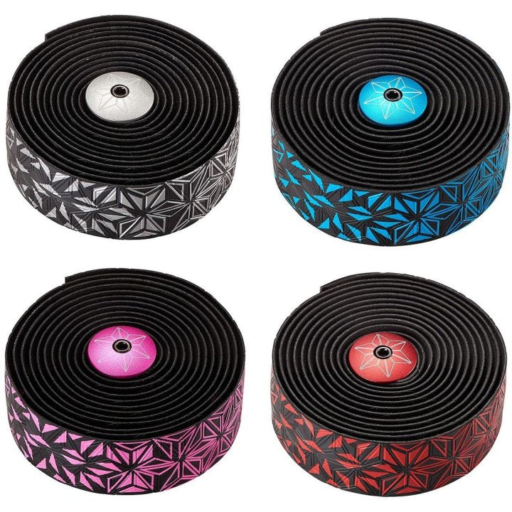 SUPACAZ RUBAN DE GUIDON SUPER STICKY KUSH STAR FADE ESTRELLAS NOIR/ROSA NEON