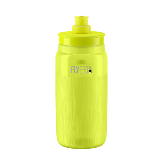 Elite Bidon FLY TEX - Jaune fluo, logo gris 550ml