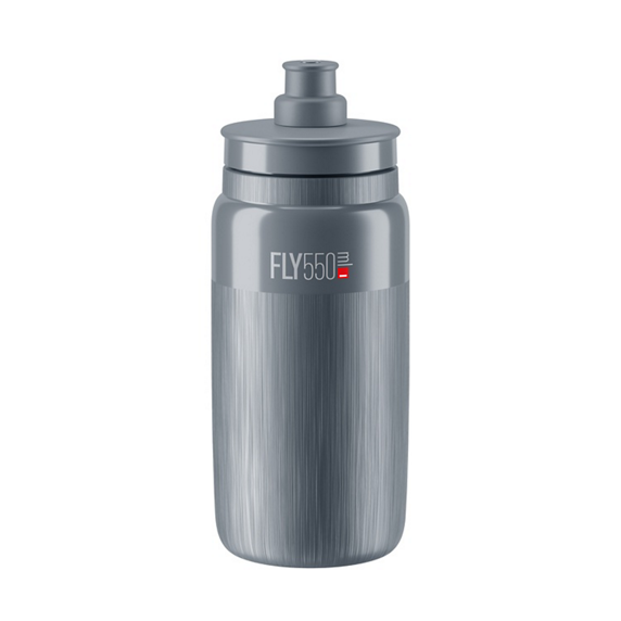 BIDON Elite FLY TEX gris, logo gris 550ml