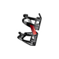 Porte-Bidon Latéral Elite Prism Glossy Fibre — Noir/Rouge — Gauche