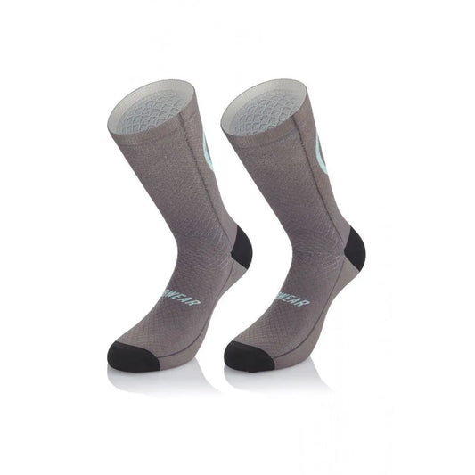 Chaussettes vélo MB Wear Smile – Gris | Taille S/M