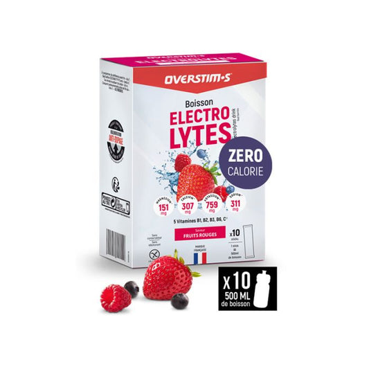 OVERSTIM'S BOISSON ELECTROLYTES (ZERO CALORIE) FRUITS ROUGES Mixte
