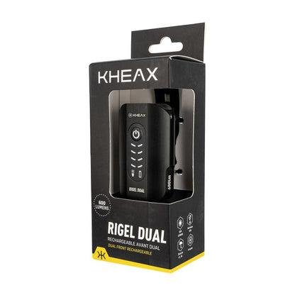 Éclairage vélo avant/arrière KHEAX RIGEL DUAL 600L USB-C