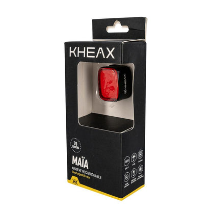 Éclairage vélo arrière KHEAX MAÏA USB-C, feu stop automatique