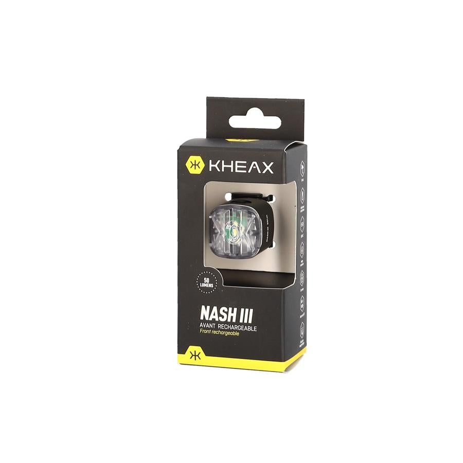 Éclairage vélo avant KHEAX NASH III USB-C, fixation magnétique