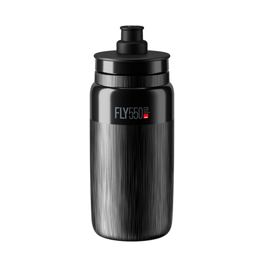 BIDON Elite FLY TEX noir, logo gris 550 ml