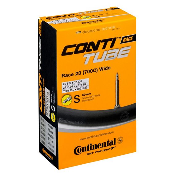 Chambre à Air Continental Race Wide 28 — Valve Presta S60 — 25/32-622/630