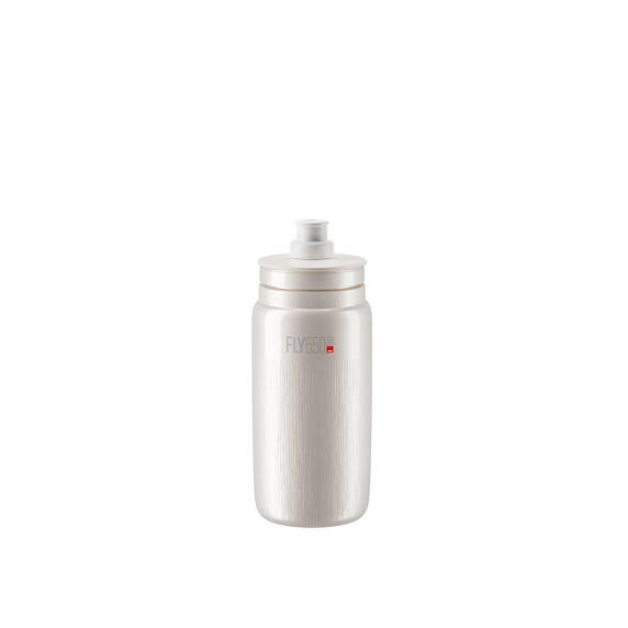 Elite Bidon FLY TEX Blanc Nacré, Logo Gris 550ml