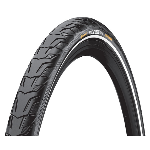 Continental Pneu Ride City 37-622 28x1 3/8x1 5/8 Noir/Noir Réfléchissant