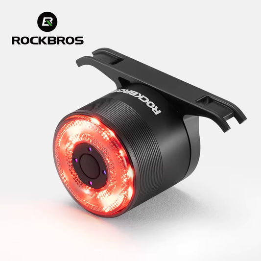 ROCKBROS Q1MAX Feu Arrière Vélo Intelligent LED - Détection Freinage USB-C