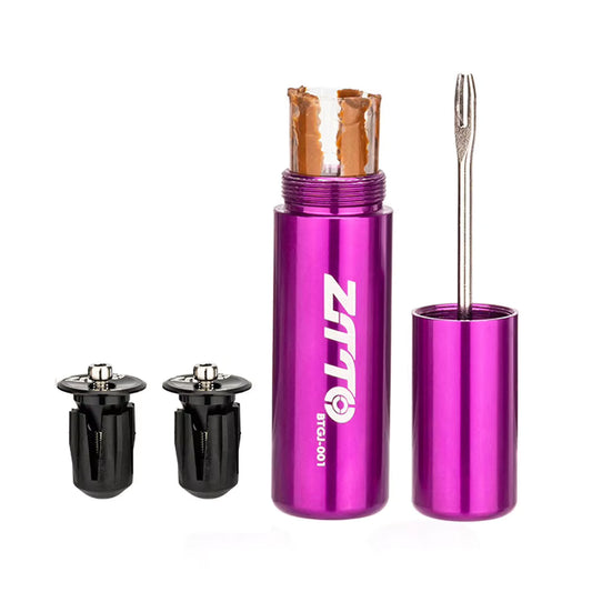 ZTTO Kit Réparation Tubeless Vélo - Outil Crevaison + Bandes + Bouchons Guidon VTT Route