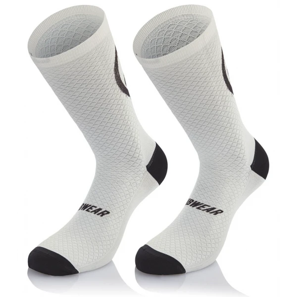 Chaussettes vélo MB Wear Smile – Blanc | Taille L/XL
