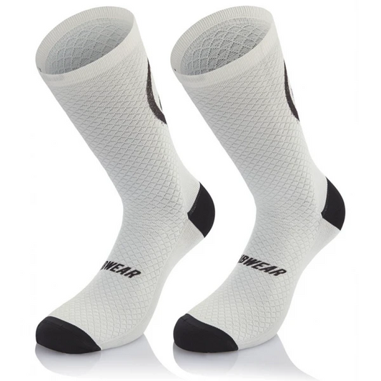 Chaussettes vélo MB Wear Smile – Blanc | Taille L/XL