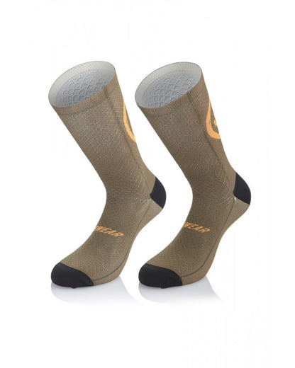 Chaussettes vélo MB Wear Smile – Vert | Taille S/M