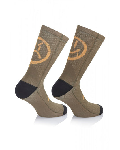 Chaussettes vélo MB Wear Smile – Vert | Taille S/M