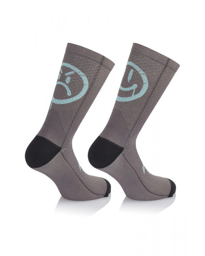 Chaussettes vélo MB Wear Smile – Gris | Taille S/M