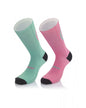 Chaussettes vélo MB Wear Smile – Rose | Taille S/M
