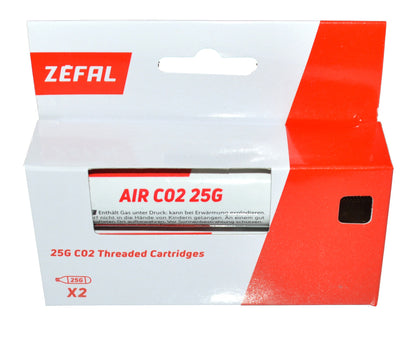 BLISTER 2 CARTOUCHES ZEFAL CO2 AIR 25 g AVEC FILET