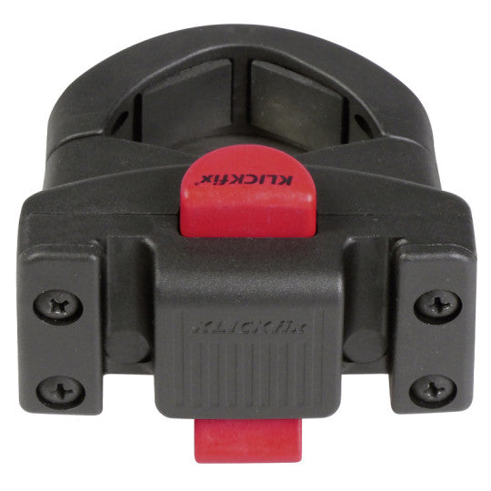 Fixation KLICKfix "Caddy Oversize" pour tube vertical Ø 36-55 mm, noir-rouge