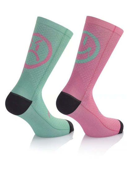 Chaussettes vélo MB Wear Smile – Rose | Taille S/M