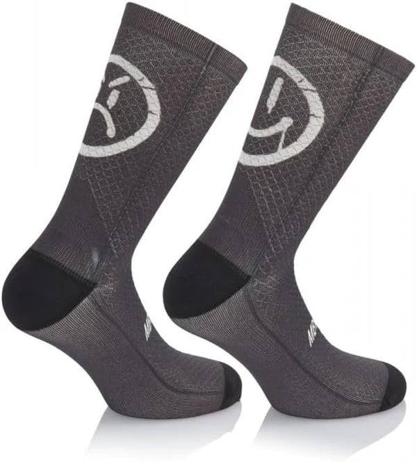 Chaussettes cyclistes MB Wear Smile noir S/M vue de profil"