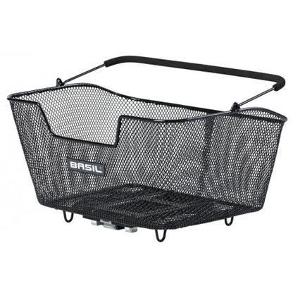 Panier arrière Basil Cento MIK – Noir | Compatible porte-bagages MIK