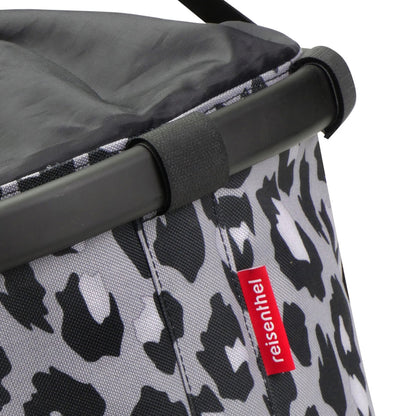 Panier avant KLICKfix "Bikebasket" Reisenthel 15 L, leo nero