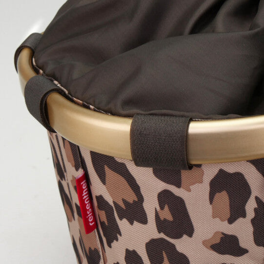 Panier avant KLICKfix "Bikebasket" Reisenthel 15 L, leo macchiato