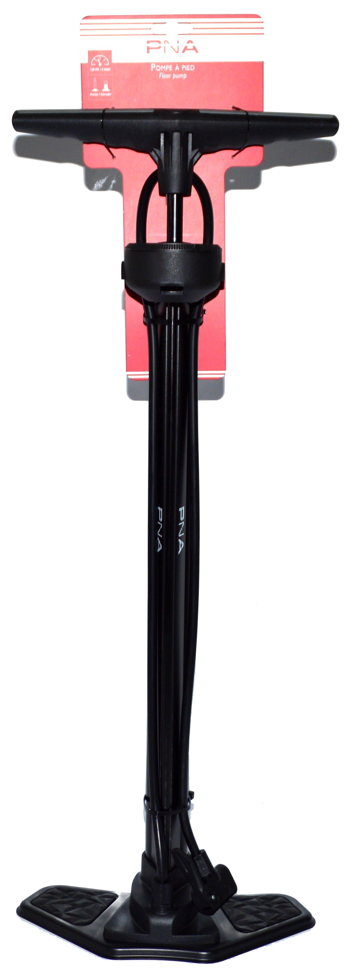 Pompe à pied PNA PRO acier avec manomètre – 8 bars