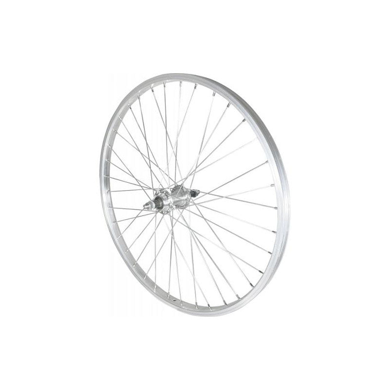 ROUE ARRIERE 24" ARGENT AXE PLEIN RL A VISSER
