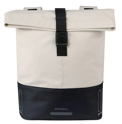 Basil Cove — Sacoche Arrière Double Blanc Cassé/Noir 28-32L