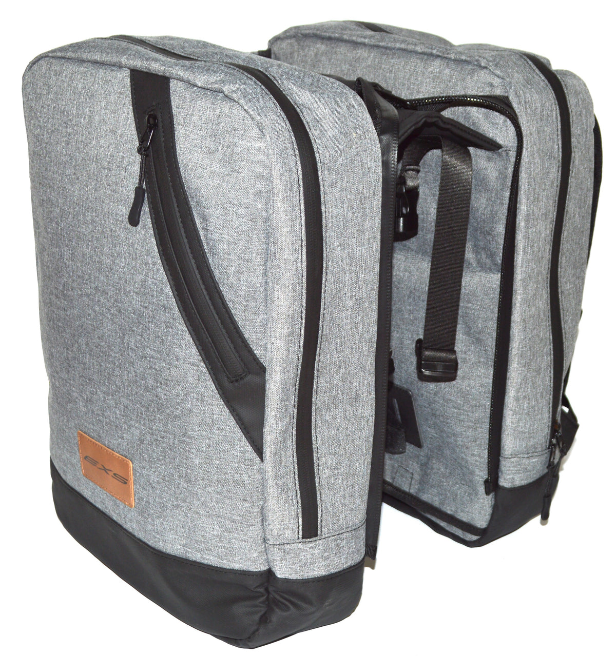 EXS - Sacoche Arrière Double / Sac à Dos Noir-Gris