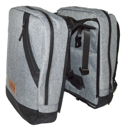 EXS - Sacoche Arrière Double / Sac à Dos Noir-Gris
