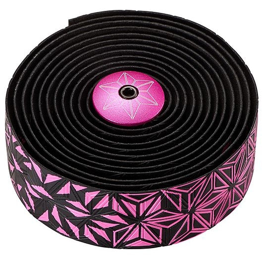 SUPACAZ RUBAN DE GUIDON SUPER STICKY KUSH STAR FADE ESTRELLAS NOIR/ROSA NEON