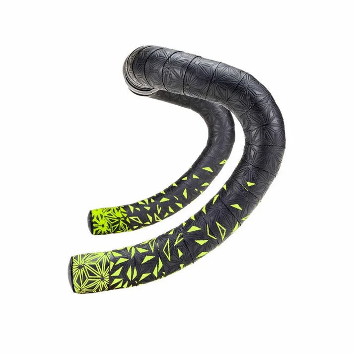 SUPACAZ RUBAN DE GUIDON SUPER STICKY KUSH STAR FADE ESTRELLAS NOIR/YELLOW NEON