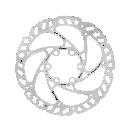 DISQUE FREIN SWISSSTOP CATALYST ONE 6 TROUS 140mm ARGENT/NOIR
